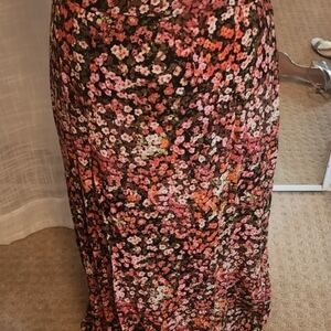 H&M Pink Maxi Pencil Skirt with Slit